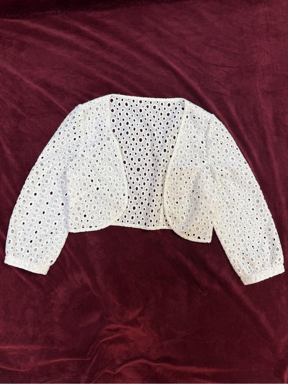 Pristine cotton embroidery white jacket